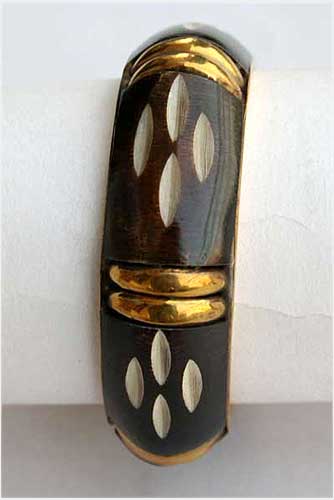 Carved Brass Bangle 