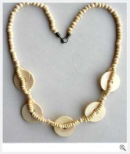 White Oval Beads Necklace