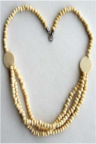 White String Bone Necklace