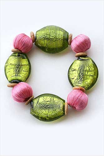 Green & Pink Designer Bracelet