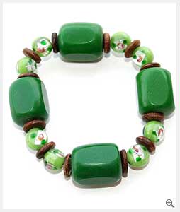 Green Beads Bracelet