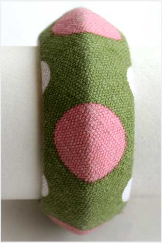 Pink & Green Fabric Bangles