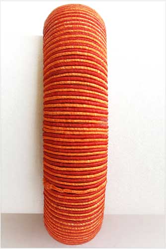 Orange Blended Fabric Bangles
