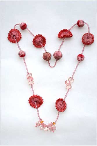 Crochet Fabric Necklace
