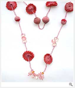 FCrochet Fabric Necklace 