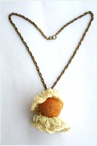 Beads Pendent fabric Necklace