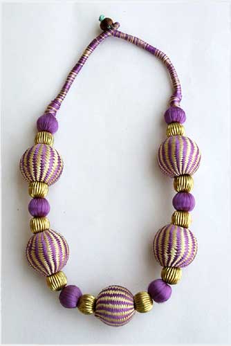 Fabric Covered Necklace