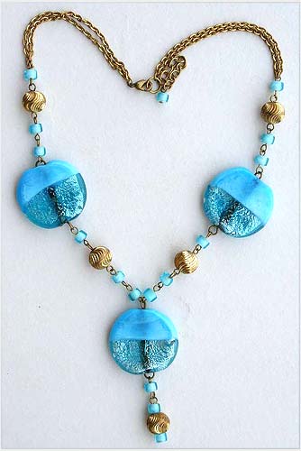 Coins Glass necklace 