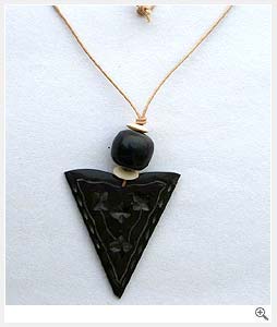 Triangle with String Horn Necklace