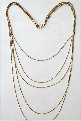 Double Metal Chain Necklace