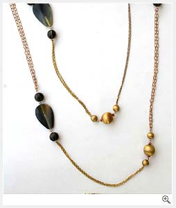 Thin Designer metal necklace