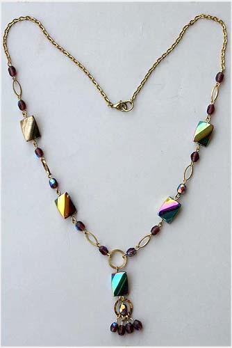 Designer beads metal necklace