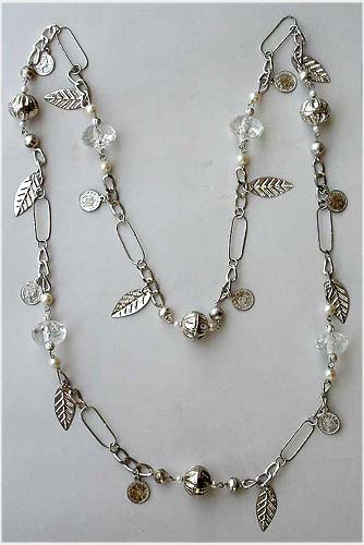Designer Leaves metal necklace