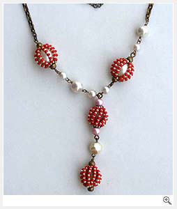 Long Pendent Pearl Necklace