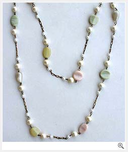 Metal Pearl Necklace