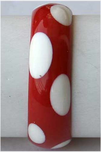 Red and White Resin Bangles