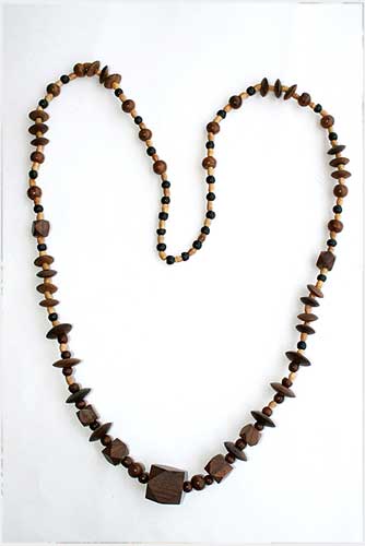 Small Beaded Wooden Necklace