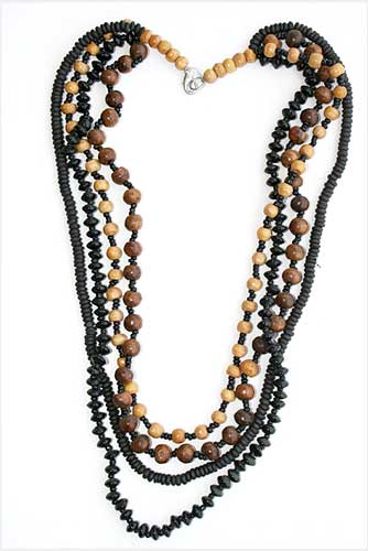 Beaded Wooden Necklace