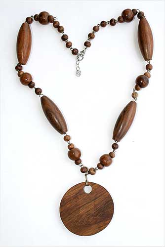 Aged Wooden Necklace