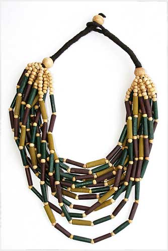 Wooden Tube Necklace