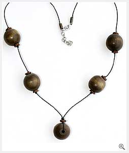 Large Beaded Wooden Necklace