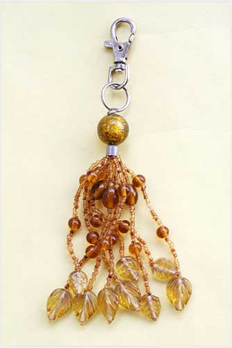 Yellow beads Bag Charms