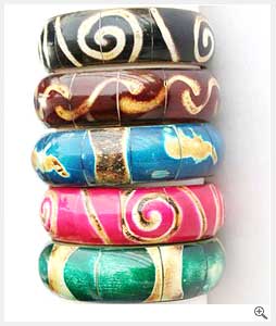 Multi-Colored Bone Bangles 