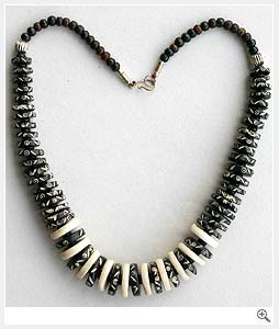 Black and White Bone Necklace