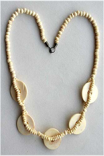 White Oval Beads Necklace