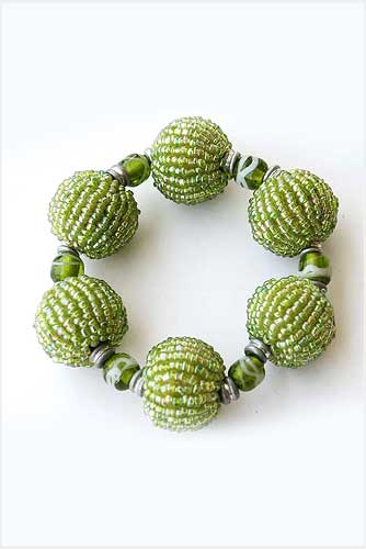 Green Beads Bracelet