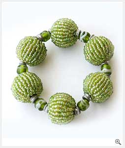 Green Beads Bracelet