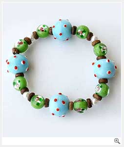 Blue & Green Beads Bracelet