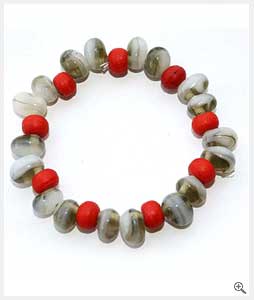 Grey & Red Designer Bracelet