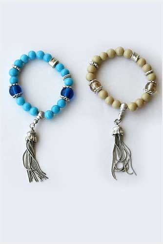 Blue & Cream Bracelet 