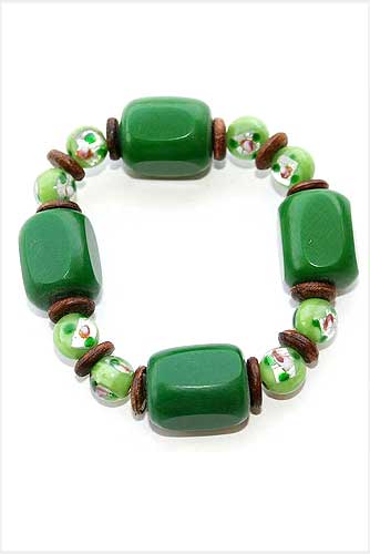 Green Beads Bracelet