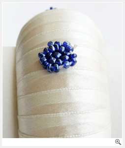 White with beads Fabric Bangles