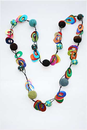 Multi color Fabric Necklace