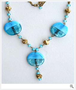 Coins Glass necklace 