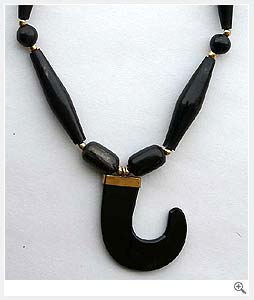 Resin Teeth Horn Necklace