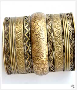 Resin Beads Metal Bangles