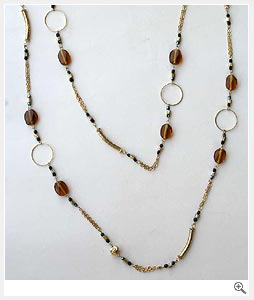 Wires metal necklace