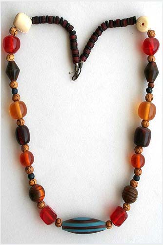 Color Bead Resin Necklace