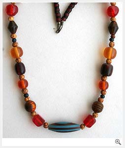 Color Bead Resin Necklace
