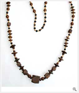 Small Beaded Wooden Necklace