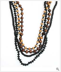 Beaded Wooden Necklace